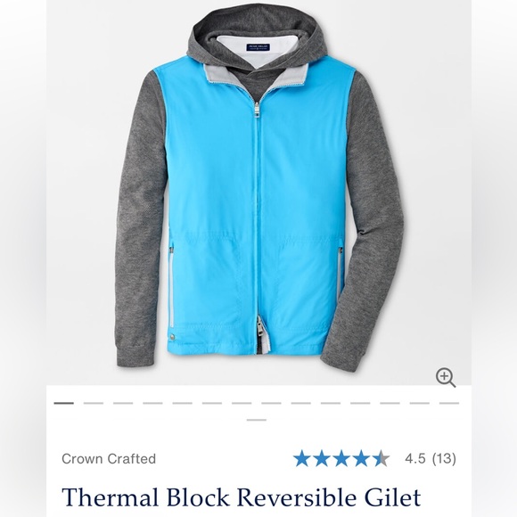 Peter Miller 
Thermal Block Reversible Gilet
Light Blue Sleeveless Vest - Picture 7 of 16